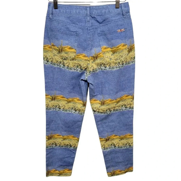 Machine Desert Print High Waist Straight Jeans Women's 7  29 Waist - Picture 2 of 9